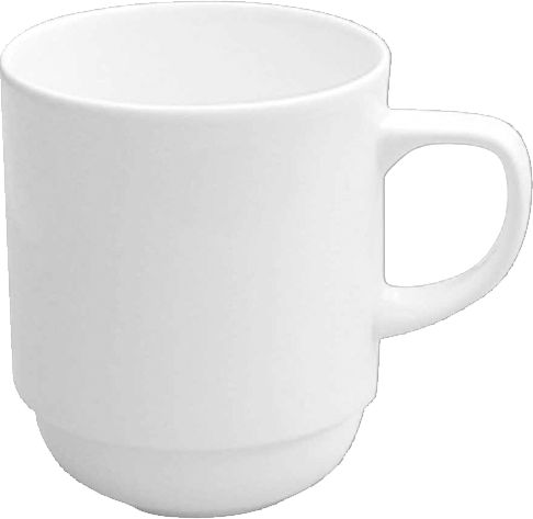 Churchill - Alchemy 10 Oz White Stacking Mug, Pack of 24 - APRAM101