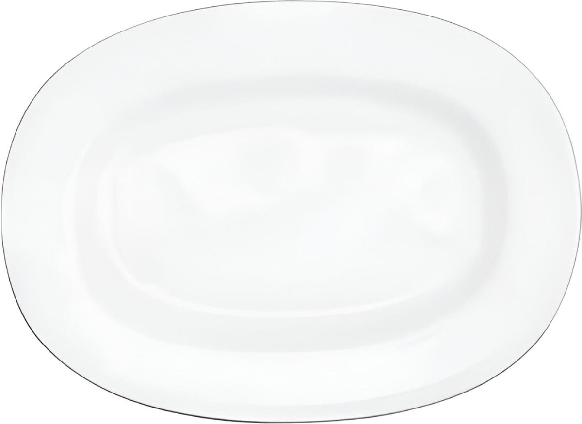 Churchill - Alchemy 13" White Rimmed Oval Dish, Pack of 6 - APRAO131