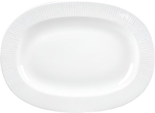 Churchill - Bamboo 12.9" Super Vitrified Rimmed Oval Dish, Pack of 6 - WHBALR131