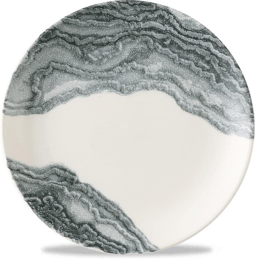 Churchill - INKED TIDE Black Evolve 8.67" Coupe Plate, Pack of 12 - TDBKEVP81