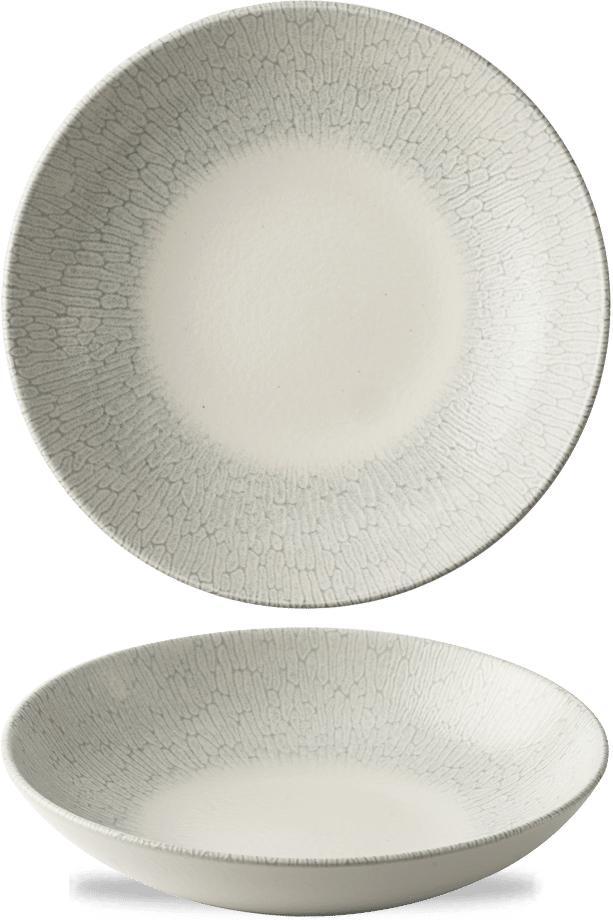 Churchill - Inked Delta 9.75" Grey Coupe Bowl, Pack of 12 - DELGEVB91