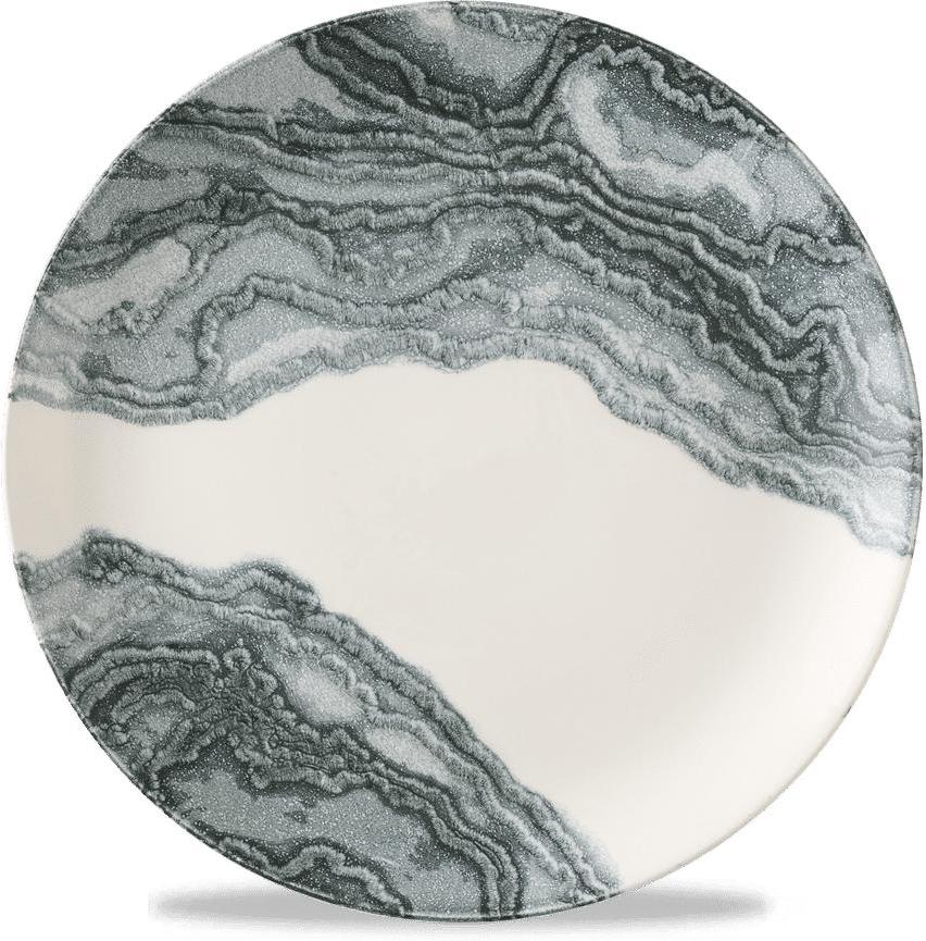 Churchill - Inked Tide 11.25" Black Evolve Coupe Plate, Pack of 12 - TDBKEV111
