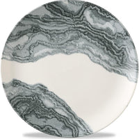 Churchill - Inked Tide 11.25" Black Evolve Coupe Plate, Pack of 12 - TDBKEV111