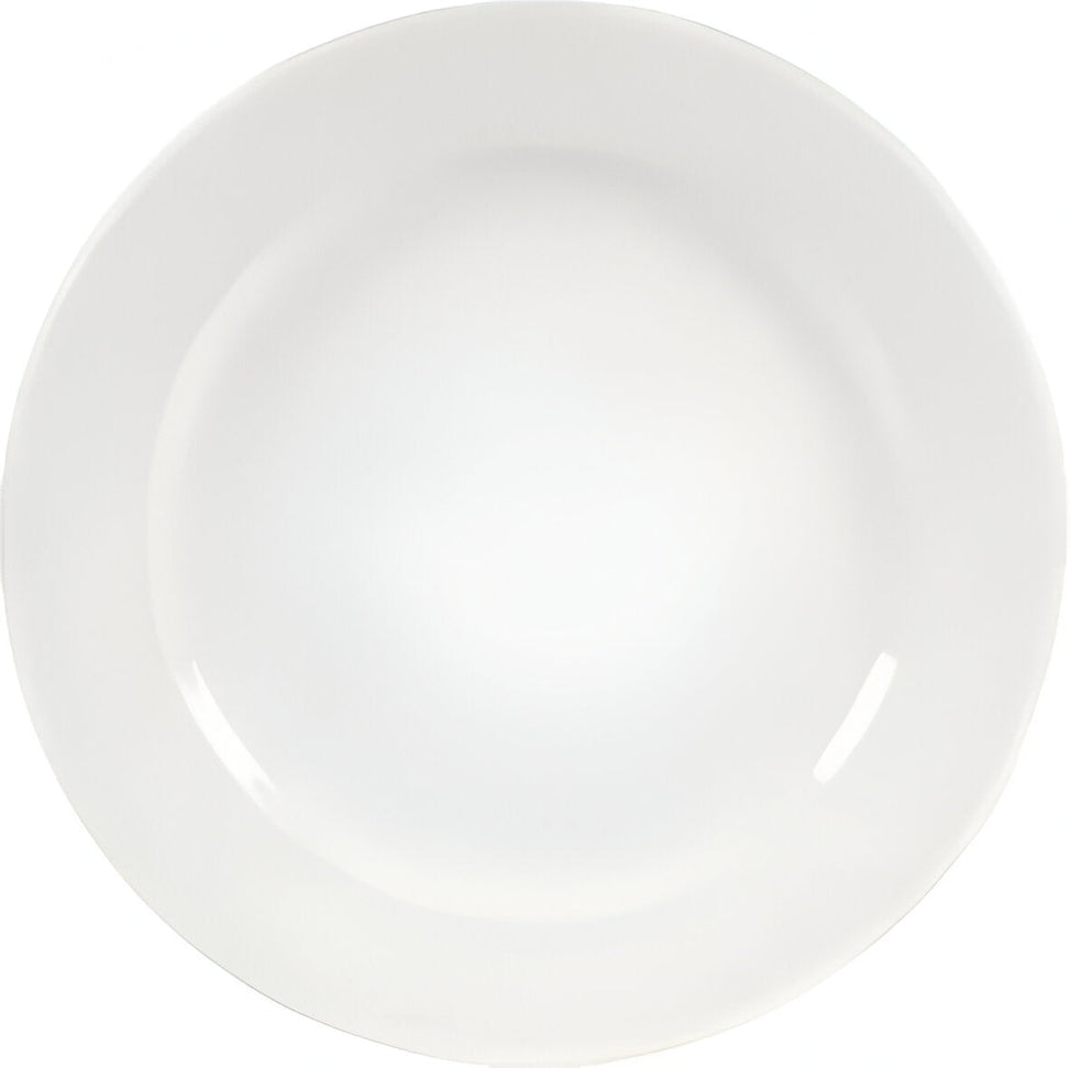 Churchill - Isla 8.2" Super Vitrified White Footed Plate, Pack of 12 - WHISIP81