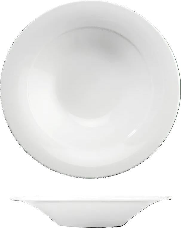 Churchill - Menu Porcelain 10 Oz 9" Mid Rim Soup Bowl, Pack of 6 - ZCAPOMS1