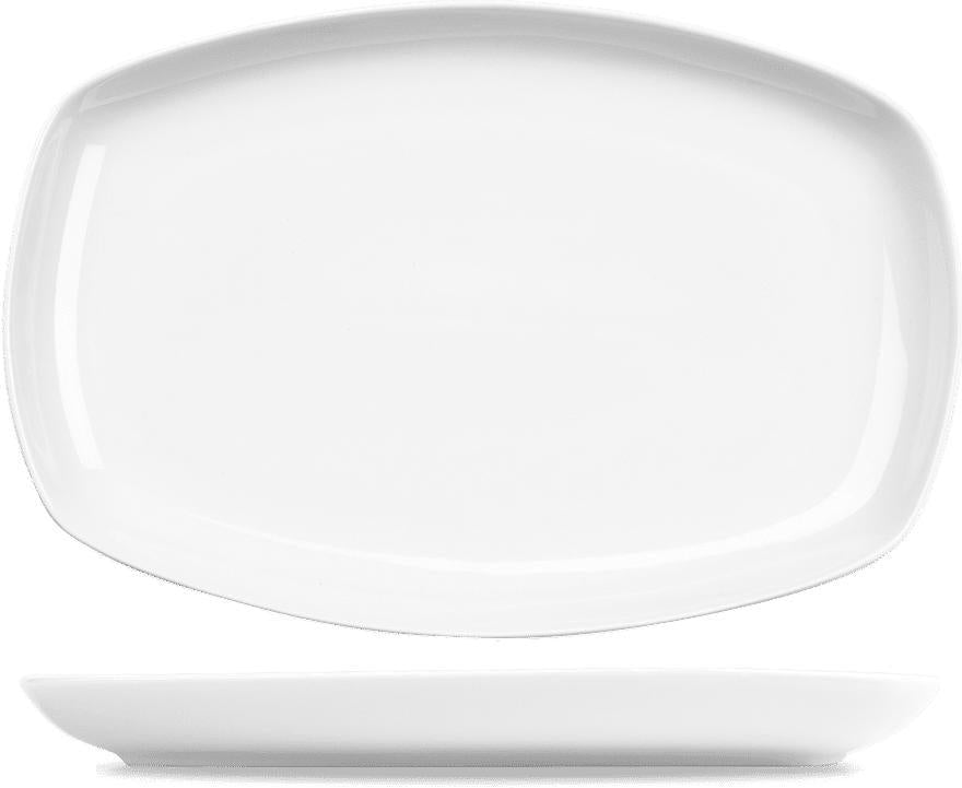 Churchill - Menu Porcelain 12.25" x 8.25" White Rectangular Plate, Pack of 6 - ZCAPRCPM1