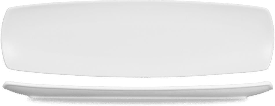 Churchill - Menu Porcelain 14" x 4" White Rectangular Plate, Pack of 6 - ZCAPNRPS1
