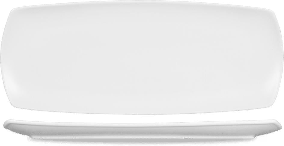 Churchill - Menu Porcelain 14" x 5.75" White Medium Rectangular Plate, Pack of 6 - ZCAPNRPM1