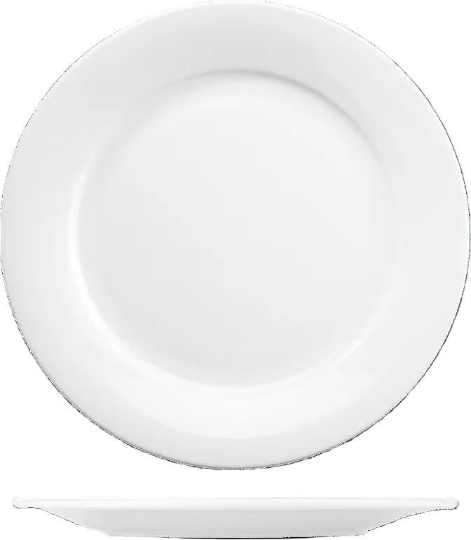 Churchill - Menu Porcelain 9" White Rimmed Dinner Plate, Pack of 6 - ZCAPO91