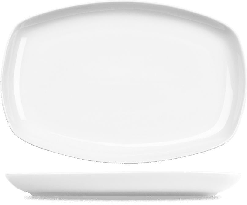 Churchill - Menu Porcelain 9.5" x 6.25" White Rectangular Plate, Pack of 6 - ZCAPRCPS1