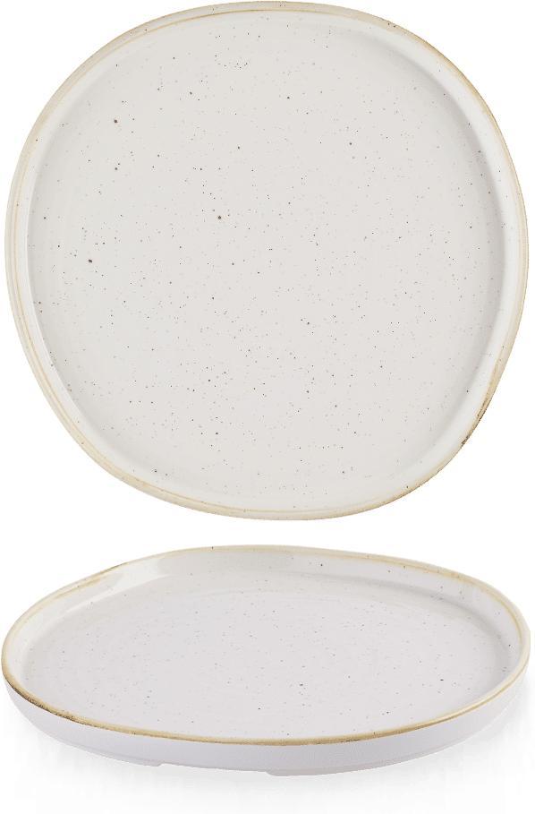 Churchill - Stonecast 10" Barley White Organic Walled Plate, Pack of 6 - SWHSOW261