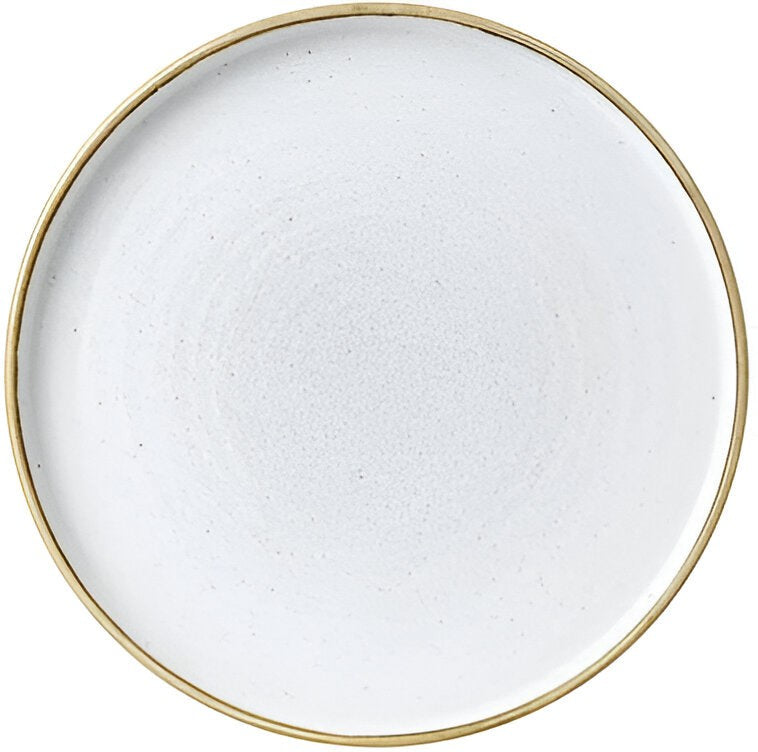 Churchill - Stonecast 10.2" Super Vitrified Barley White Chefs' Walled Plate, Pack of 6 - SWHSWP261