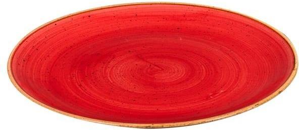 Churchill - Stonecast 10.25" Super Vitrified Berry Red Intermediate Coupe Plate, Pack of 12 - SBRSEV101