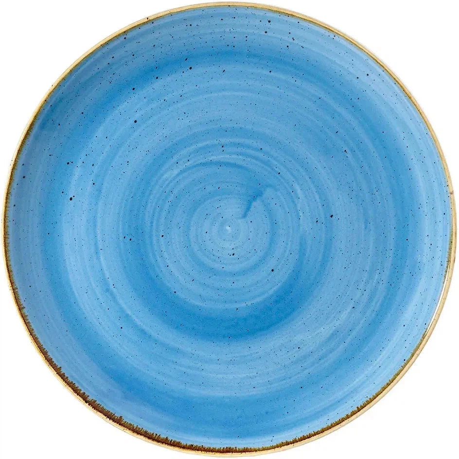 Churchill - Stonecast 10.25" Super Vitrified Cornflower Blue Intermediate Coupe Plate, Pack of 12 - SCFSEV101