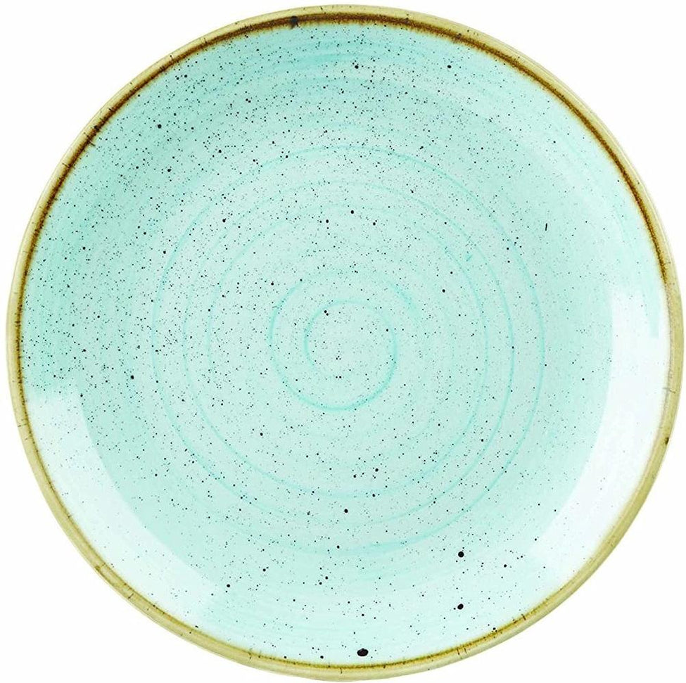 Churchill - Stonecast 10.25" Super Vitrified Duck Egg Blue Intermediate Coupe Plate, Pack of 12 - SDESEV101