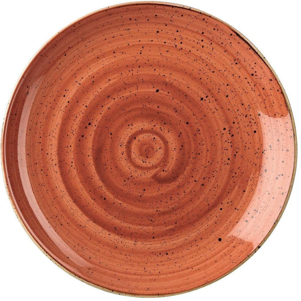 Churchill - Stonecast 10.25" Super Vitrified Intermediate Coupe Plate Spiced Orange Pack of 12 - SSOSEV101