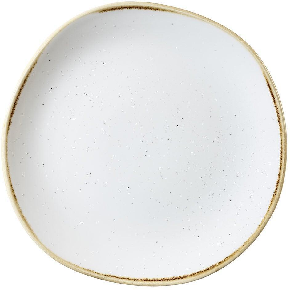 Churchill - Stonecast 10.3" Super Vitrified Barley White Organic Round Plate, Pack of 12 - SWHSOG101