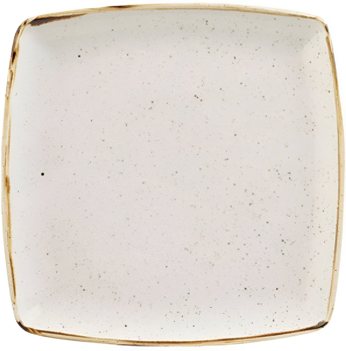 Churchill - Stonecast 10.5" Super Vitrified Barley White Deep Square Plate, Pack of 6 - SWHSDS101