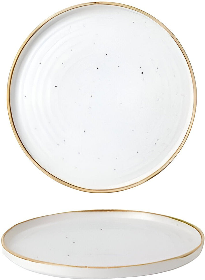 Churchill - Stonecast 10.8" Super Vitrified Barley White Chefs' Walled Plate, Pack of 6 - SWHSWP281
