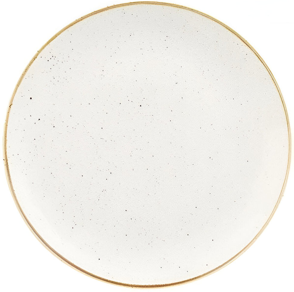 Churchill - Stonecast 11.25" Super Vitrified Barley White Large Coupe Plate, Pack of 12 - SWHSEV111