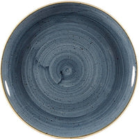 Churchill - Stonecast 11.3" Super Vitrified Blueberry Large Coupe Plate, Pack of 12 - SBBSEV111