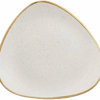 Churchill - Stonecast 12.25" Super Vitrified Barley White Triangle Plate, Pack of 6 - SWHSTR121