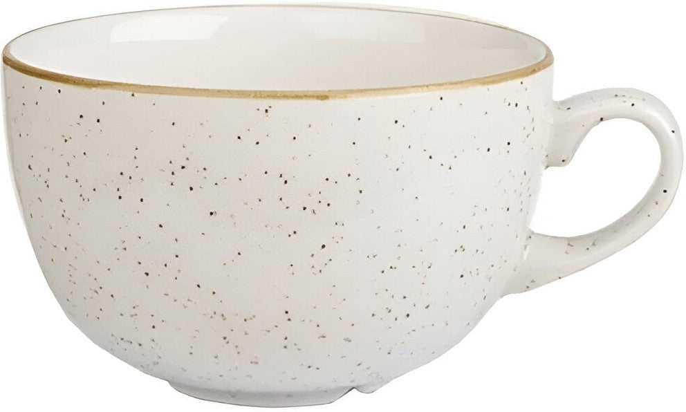 Churchill - Stonecast 3.7" Super Vitrified Barley White Cappuccino Cup, Set of 12 - SWHSCB201