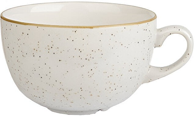 Churchill - Stonecast 4.3" Super Vitrified Barley White Cappuccino Cup, Pack of 6 - SWHSCB401
