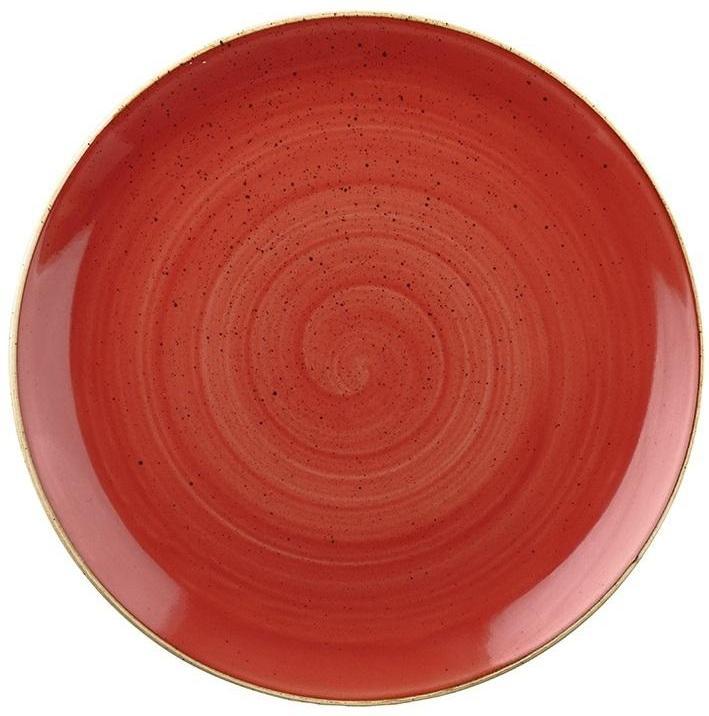 Churchill - Stonecast 6.5" Super Vitrified Berry Red Small Coupe Plate, Pack of 12 - SBRSEVP61