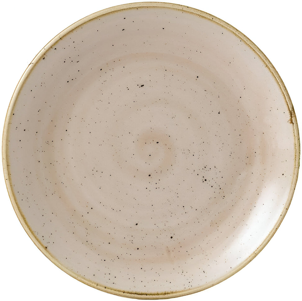 Churchill - Stonecast 6.5" Super Vitrified Nutmeg Cream Small Coupe Plate, Pack of 12 - SNMSEVP61
