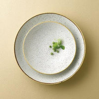 Churchill - Stonecast 8.5" Super Vitrified Barley White Medium Coupe Plate, Pack of 12 - SWHSEVP81