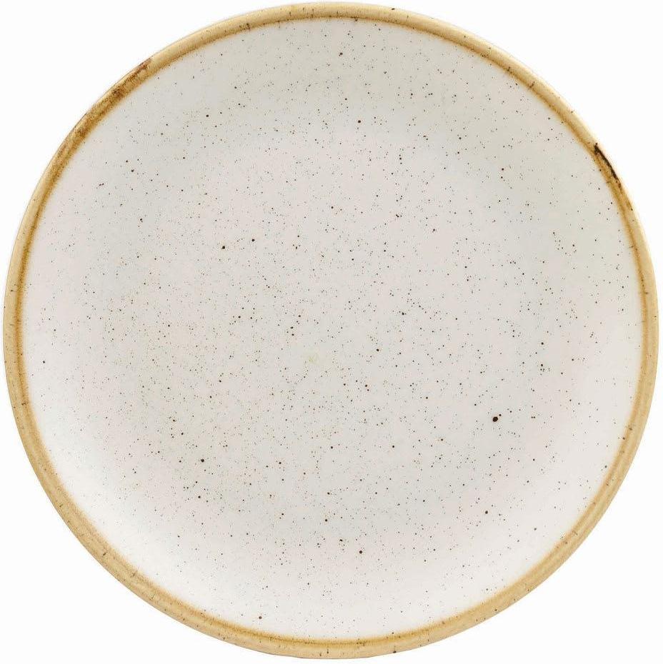 Churchill - Stonecast 8.5" Super Vitrified Barley White Medium Coupe Plate, Pack of 12 - SWHSEVP81