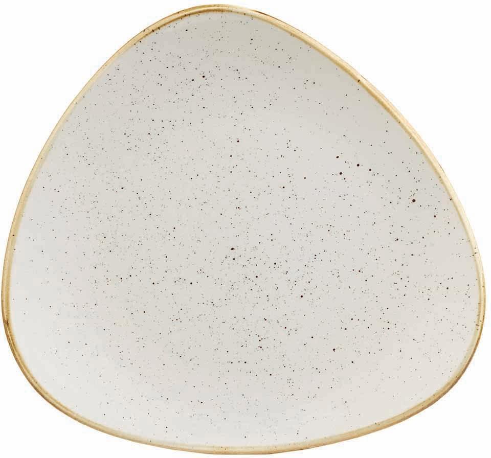 Churchill - Stonecast 9" Super Vitrified Barley White Triangle Plate, Pack of 12 - SWHSTR91