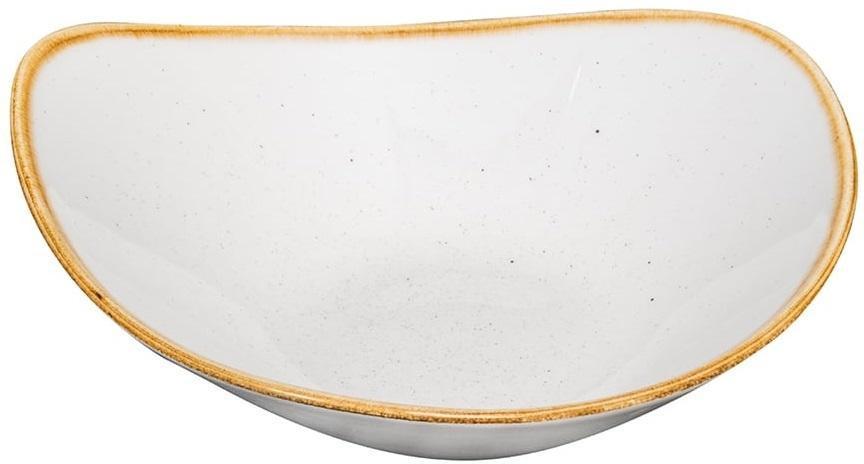 Churchill - Stonecast 9.25" Super Vitrified Barley White Triangle Bowl, Pack of 12 - SWHSTRB91