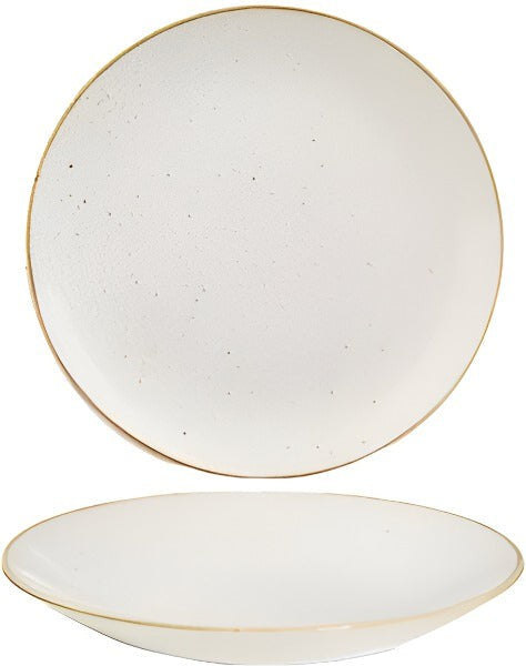 Churchill - Stonecast 9.8" Super Vitrified Barley White Deep Coupe, Plate Pack of 12 - SWHSPD251