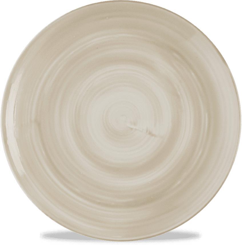 Churchill - Stonecast Canvas 10.25" Natural Evolve Coupe Plate, Pack of 12 - CSNTEV101