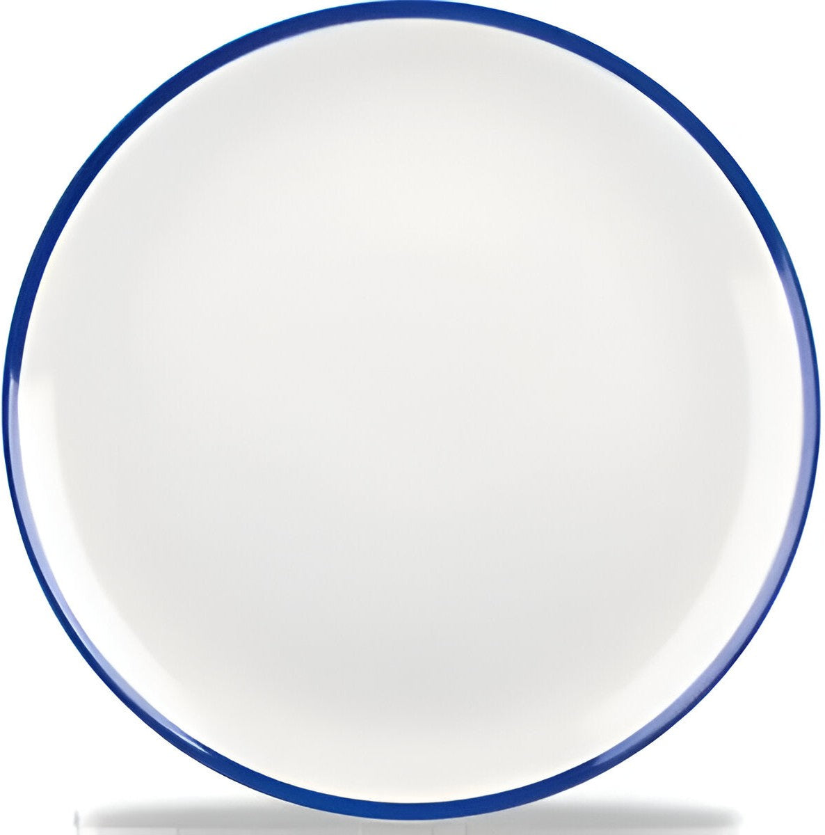 Churchill - Super Vitrified 10.2" Retro Blue White Intermediate Coupe Plate, Pack of 12 - WHBBEV101