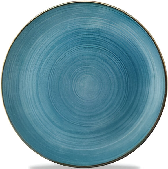 Churchill - Super Vitrified 10.2" Stonecast Raw Teal Coupe Plate, Pack of 12 - SRBEEV101