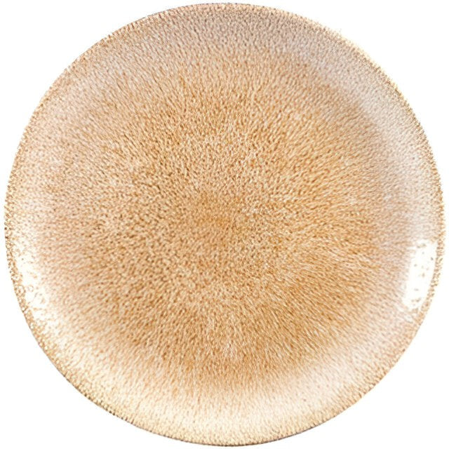 Churchill - Super Vitrified 10.25" Studio Prints Raku Garnet Orange Intermediate Coupe Plate, Pack of 12 - RKGOEV101