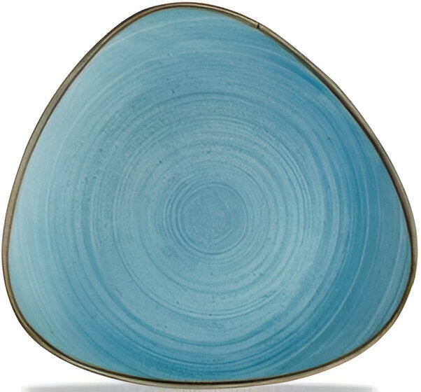 Churchill - Super Vitrified 10.4" Stonecast Raw Teal Triangle Plate, Pack of 12 - SRBETR101