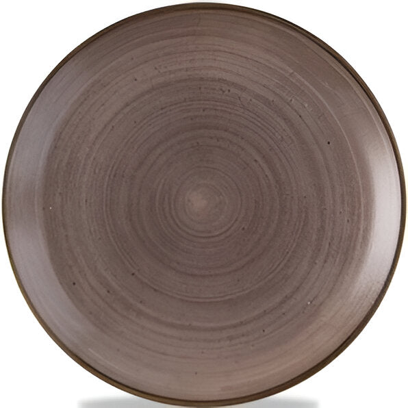 Churchill - Super Vitrified 11.3" Stonecast Raw Brown Coupe Plate, Pack of 12 - SRBREV111