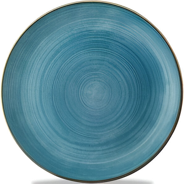 Churchill - Super Vitrified 11.3" Stonecast Raw Teal Coupe Plate, Pack of 12 - SRBEEV111