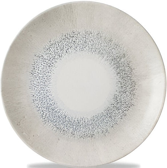 Churchill - Super Vitrified 11.3" Studio Prints Fusion Agate Grey Coupe Plate, Pack of 12 - FSGYEV111