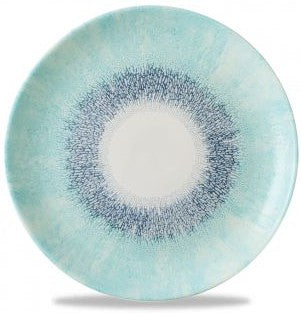 Churchill - Super Vitrified 11.3" Studio Prints Fusion Aquamarine Coupe Plate, Pack of 12 - FSBLEV111