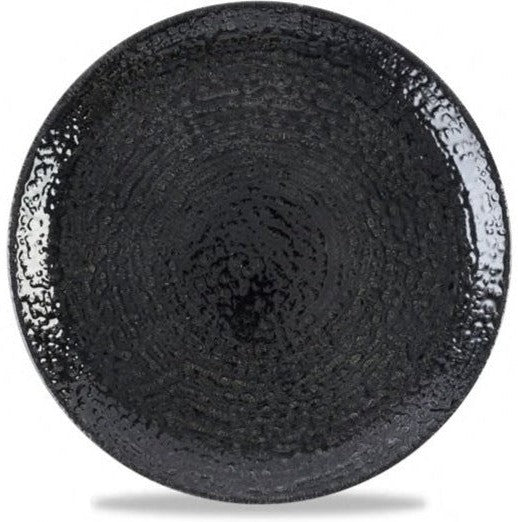 Churchill - Super Vitrified 11.3" Studio Prints Homespun Chroma Carbon Coupe Plate, Pack of 12 - HCBKEV111