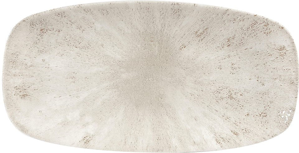 Churchill - Super Vitrified 11.7" x 6" Studio Prints Stone Agate Grey Oblong Plate, Pack of 12 - STAGXO111