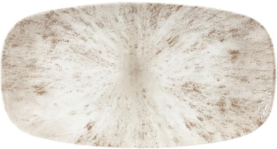 Churchill - Super Vitrified 13.9" x 7.4" Studio Prints Stone Agate Grey Oblong Plate, Pack of 6 - STAGXO141