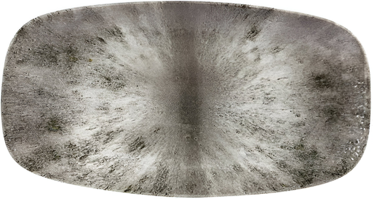 Churchill - Super Vitrified 13.9" x 7.4" Studio Prints Stone Quartz Black Oblong Plate, Pack of 6 - STQBXO141