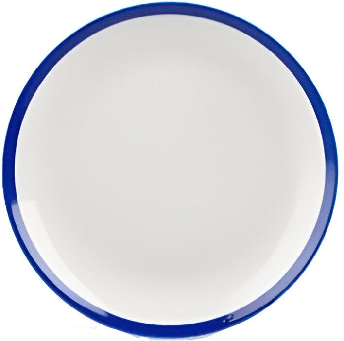 Churchill - Super Vitrified 6.4" Retro Blue White Small Coupe Plate, Pack of 12 - WHBBEVP61