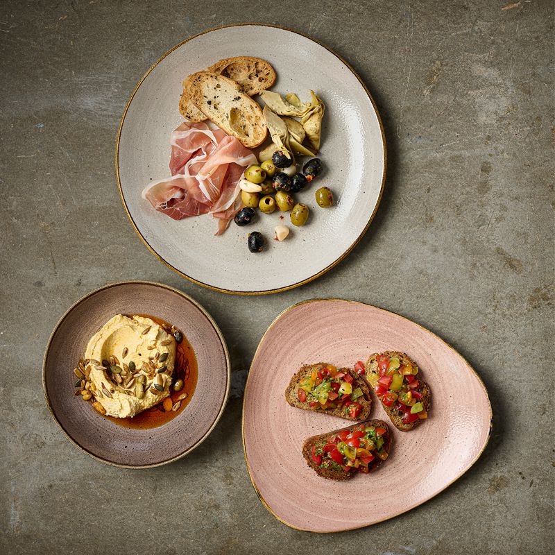 Churchill - Super Vitrified 6.4" Stonecast Raw Grey Coupe Plate, Pack of 12 - SRGYEVP61